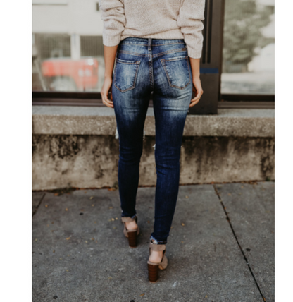 Women's Ripped Mid Rise Trendy Jeans | | GlamzLife