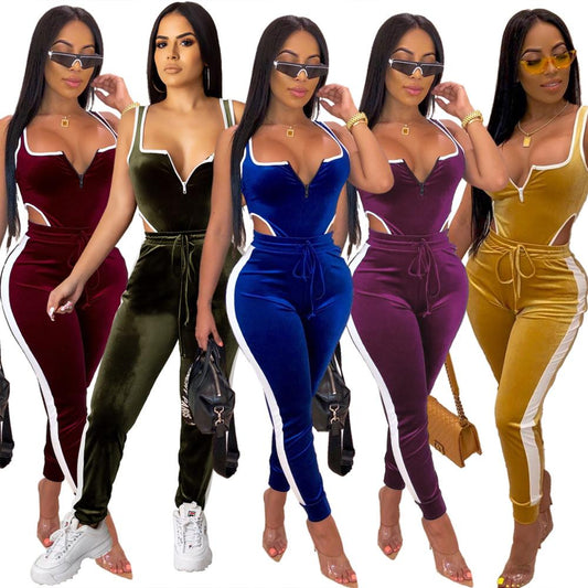 Women's Solid Color Slim Fit Stylish Jumpsuit | GlamzLife