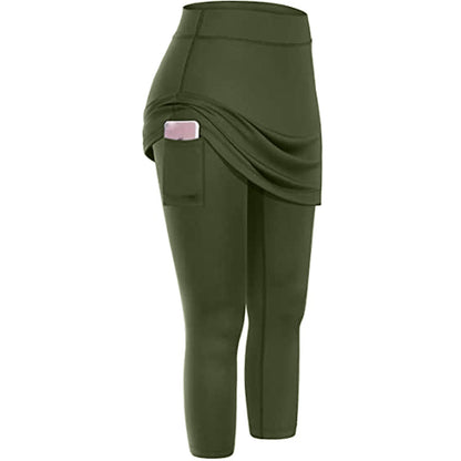 Women's Trendy Tennis Skirted Legging | Green | GlamzLife