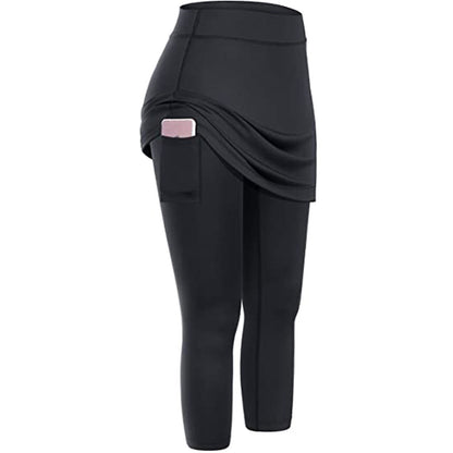 Women's Trendy Tennis Skirted Legging | Black | GlamzLife