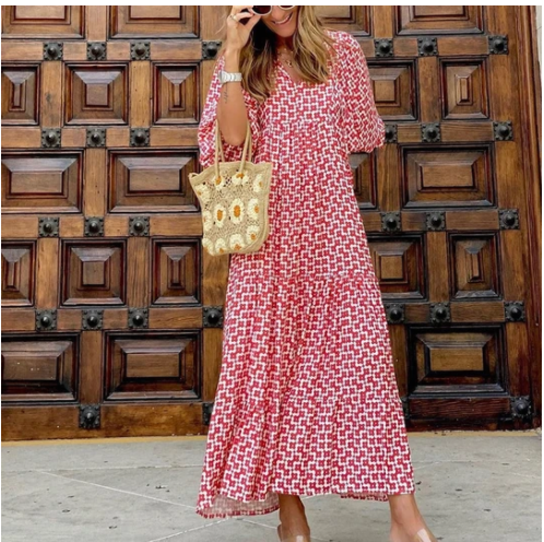 Women's Vintage Printed Elegant Dress GlamzLife
